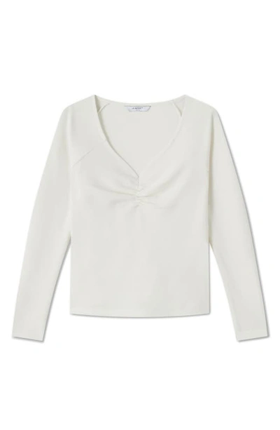 Shop Lk Bennett Anabella Long Sleeve Jersey Top In Ivory