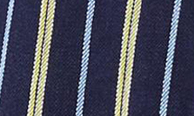 Shop Lk Bennett Mya Stripe Linen Blend Blazer In Navy Multi