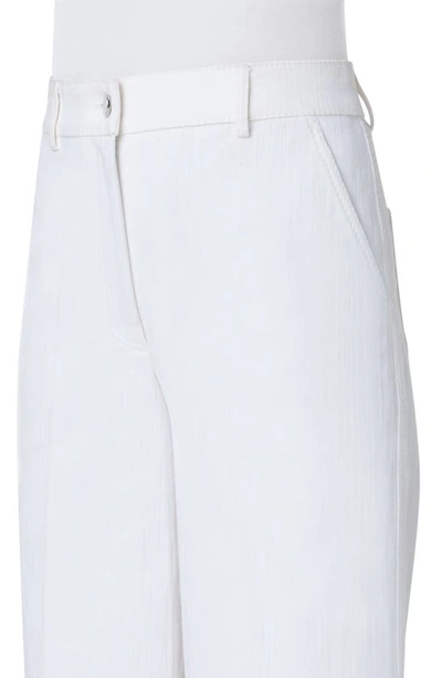 Shop Akris Punto Chiara Wide Leg Crop Pants In Cream