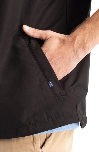 Shop Cutter & Buck Charter Water & Wind Resistant Packable Recycled Polyester Vest In Black