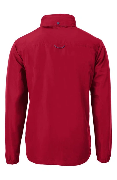 Cutter & Buck Charter Water Resistant Packable Full Zip Recycled Polyester Jacket In Cardinal Red
