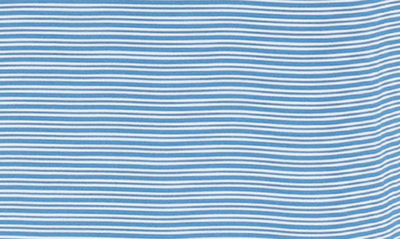 Cutter & Buck Double Stripe Performance Recycled Polyester Polo In Atlas/ White
