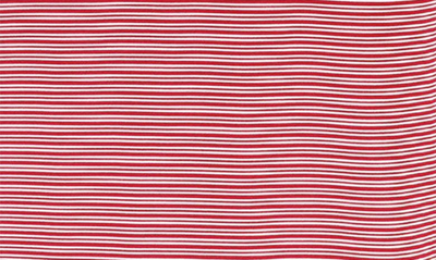 Cutter & Buck Double Stripe Performance Recycled Polyester Polo In Cardinal Red/ White