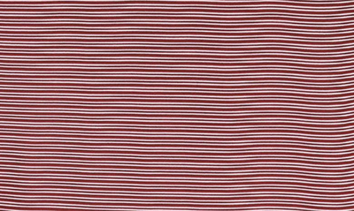 Cutter & Buck Double Stripe Performance Recycled Polyester Polo In Bordeaux/ White