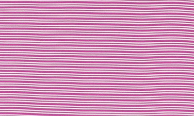 Cutter & Buck Double Stripe Performance Recycled Polyester Polo In Gelato/ White