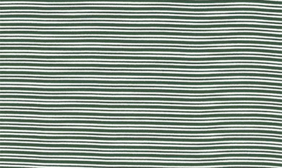 Cutter & Buck Double Stripe Performance Recycled Polyester Polo In Hunter/ White