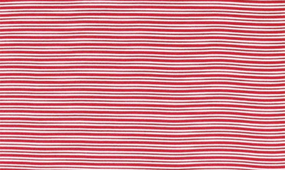 Shop Cutter & Buck Double Stripe Performance Recycled Polyester Polo In Red/ White