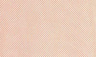 Cutter & Buck Symmetry Micropattern Performance Recycled Polyester Blend Polo In White/ College Orange