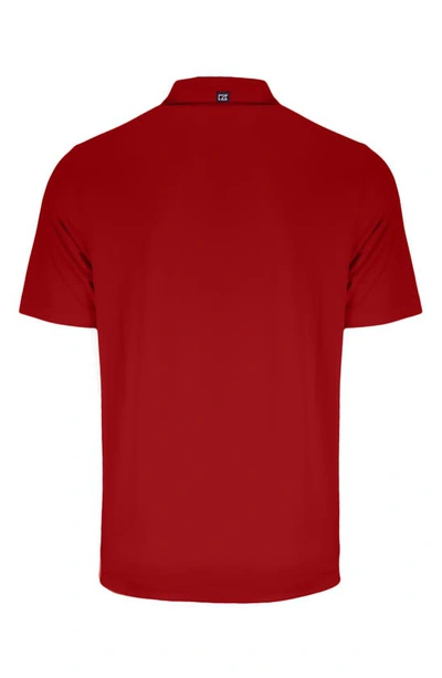 Shop Cutter & Buck Solid Performance Recycled Polyester Polo In Cardinal Red