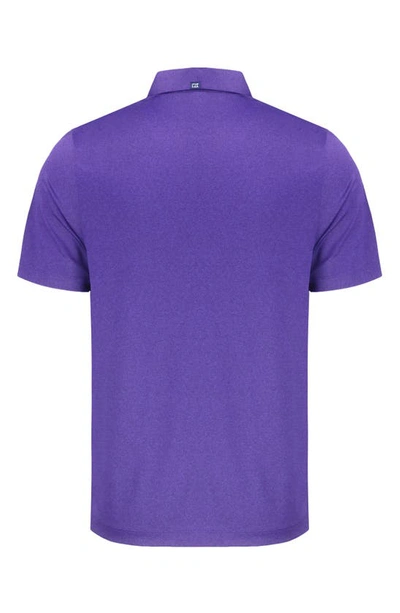Cutter & Buck Solid Performance Recycled Polyester Polo In Dark College Purple Heather