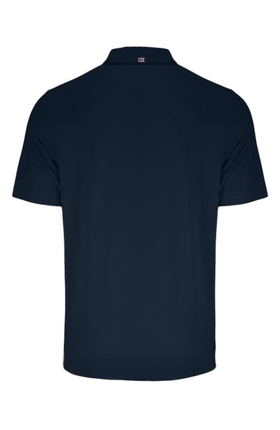Cutter & Buck Solid Performance Recycled Polyester Polo In Navy Blue
