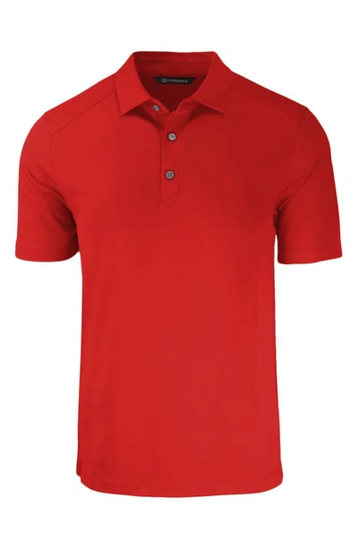 Shop Cutter & Buck Solid Performance Recycled Polyester Polo In Red