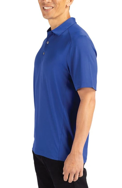 Cutter & Buck Solid Performance Recycled Polyester Polo In Tour Blue
