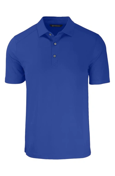 Cutter & Buck Solid Performance Recycled Polyester Polo In Tour Blue