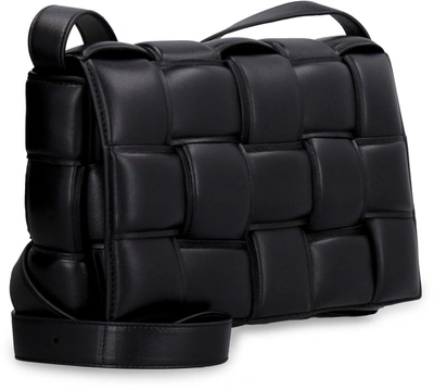 Shop Bottega Veneta Padded Cassette Crossbody Bag In Black