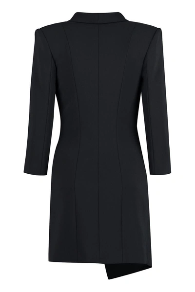 Shop Elisabetta Franchi Double Breasted Blazer Dress In Black