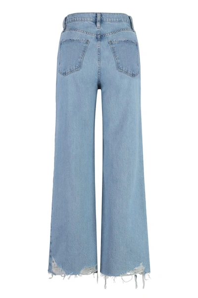 Shop Frame Le Jane Wide Crop Jeans In Denim