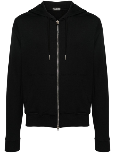 Shop Tom Ford Hoodie Aus Jersey In Black