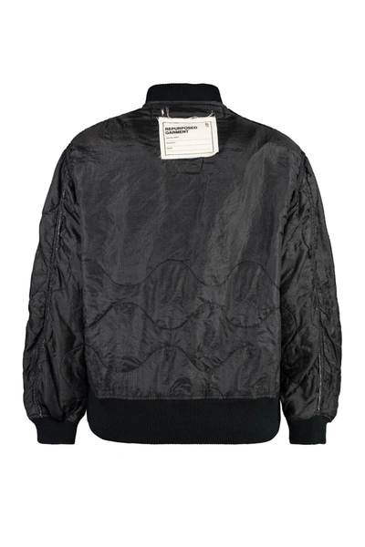 Shop R13 Nylon Bomber Jacket In Black