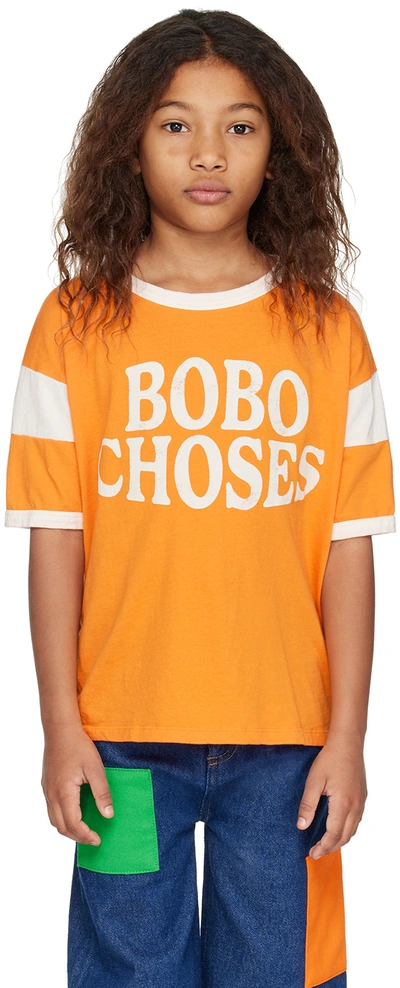 Shop Bobo Choses Kids Orange Printed T-shirt