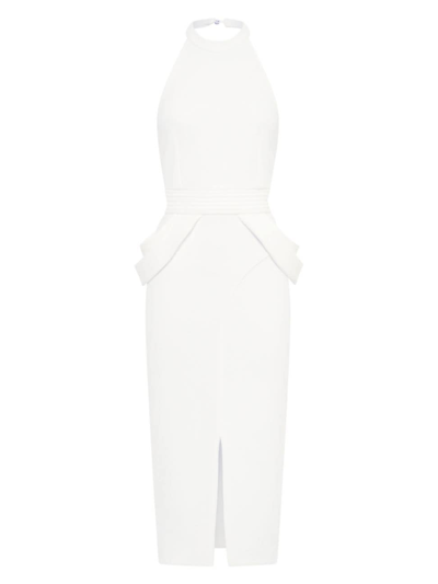 Shop Zhivago Women's Rise Textured Halter Midi-dress In White