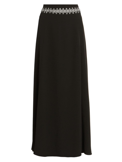 Shop Rabanne Women's Metal Belted Maxi Skirt In Black