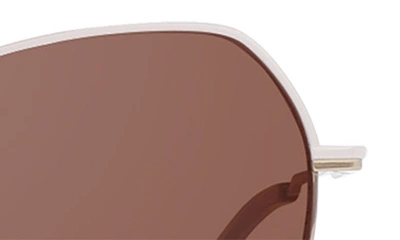 Shop Raen Zhana 57mm Geometric Sunglasses In Silk/ Teak