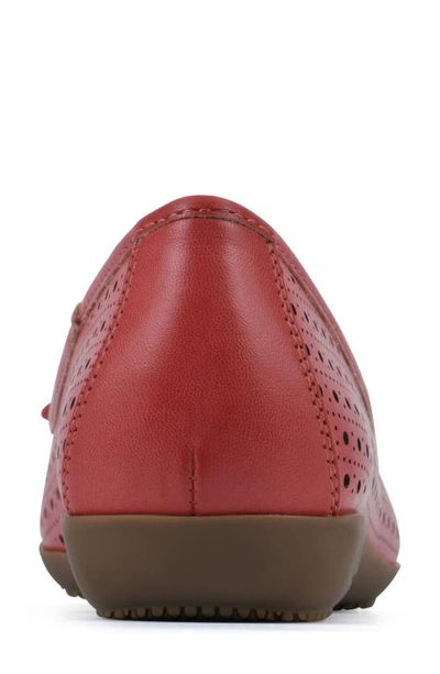 Cliffs By White Mountain Cheryl Ballet Flat In Red/ Burnished/ Smooth