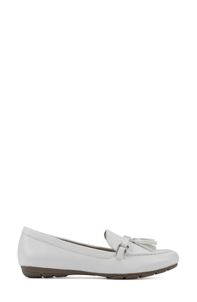 Shop Cliffs By White Mountain Gush Tassel Loafer In White/ Smooth