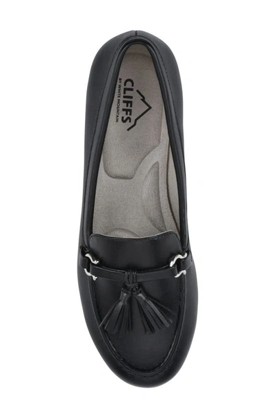 Cliffs By White Mountain Gush Tassel Loafer In Black/ Smooth