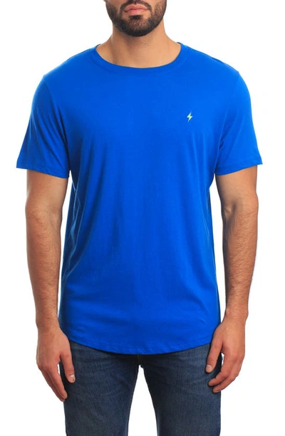 Shop Jared Lang Peruvian Cotton Crewneck T-shirt In Blue