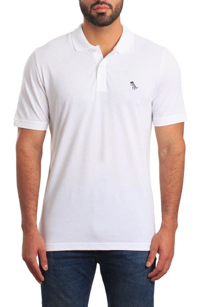 Shop Jared Lang Cotton Knit Polo In White