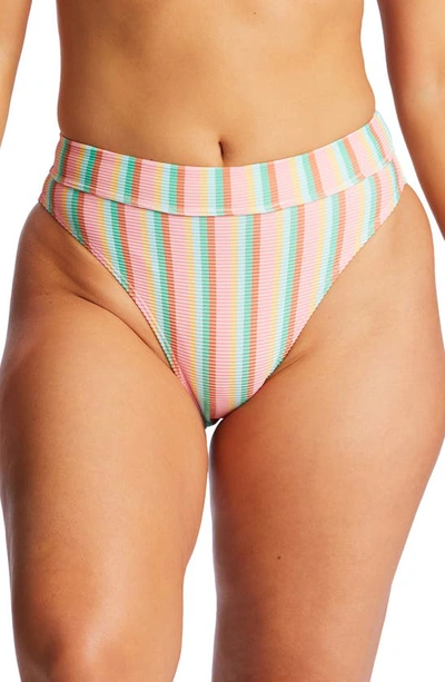 Shop Billabong Island Glow Tanlines Maui Rider Bikini Bottoms In Multi