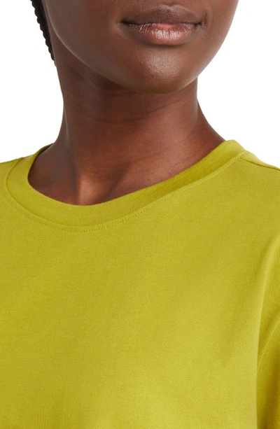 Open Edit Boxy Crop T-shirt In Olive Seed