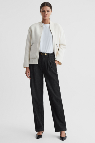 Paige Claudine High Rise Ankle Flare Jeans In Fidelity In Washed Black