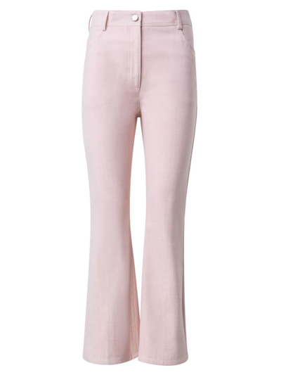 Shop Akris Punto Women's Cali High-rise Stretch Boot-cut Crop Jeans In Pale Pink