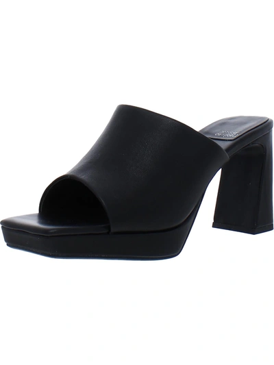 Shop Jeffrey Campbell Caviar Womens Leather Peep-toe Platform Heels In Black