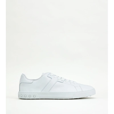 Shop Tod's Sneakers In Leather In Grey