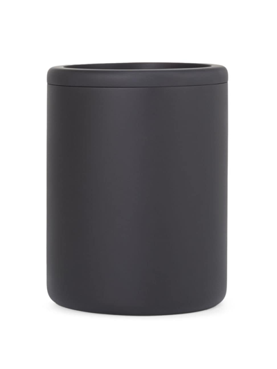 Shop Labrazel Dome Black Matte Wastebasket In Matte Black