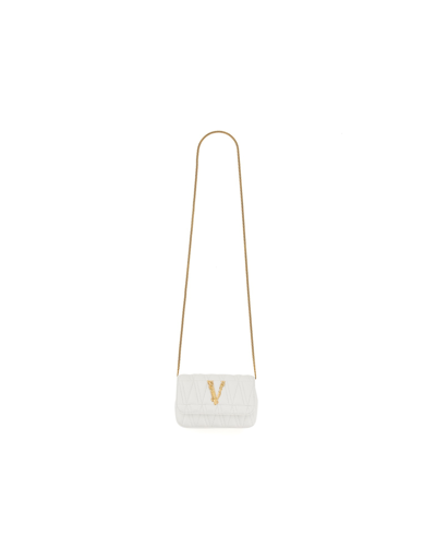 Shop Versace Designer Handbags Bag "virtus" In Black