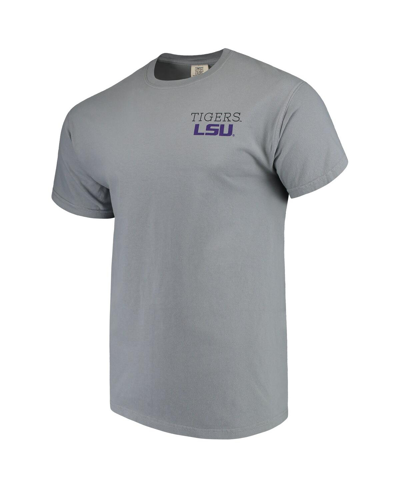 Shop Image One Men's Gray Lsu Tigers Comfort Colors Campus Scenery T-shirt