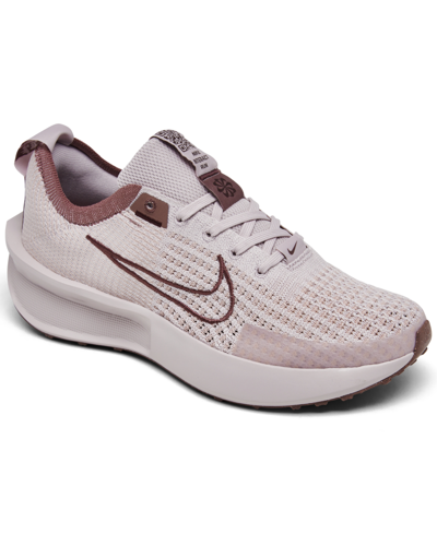 Shop Nike Women's Interact Running Sneakers From Finish Line In Platinum Violet,smokey Ma