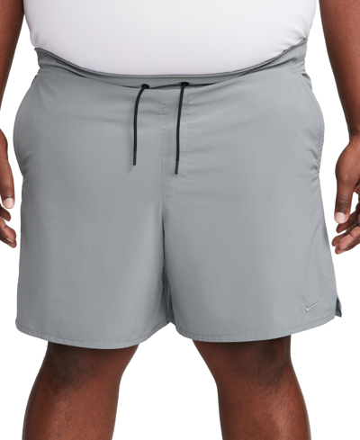 Shop Nike Men's Unlimited Dri-fit Unlined Versatile 7" Shorts In Smoke Grey,black,smoke Grey