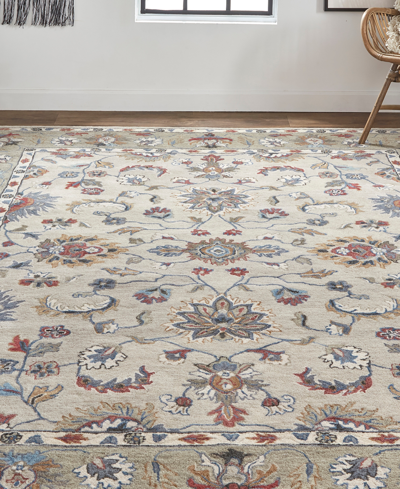 Feizy Rylan R8642 8' X 10' Area Rug In Gray,red