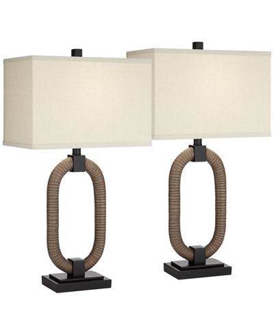Shop Pacific Coast Set Of 2 Egan Table Lamp In Brown