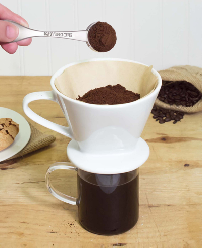 Fino 2-piece Coffee Maker And Coffee Scoop, Brews Up To 8 Servings, 34-ounce French Press And 1-tablespoo In Silver