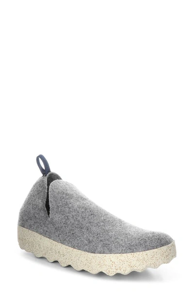 Shop Asportuguesas By Fly London Fly London City Slip-on In Concrete Tweed/ Felt