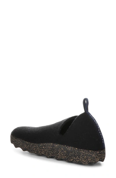 Asportuguesas Fly London Care Slip-on Sneaker In Black Tweed/ Felt