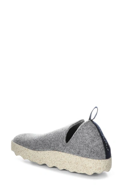 Shop Asportuguesas By Fly London Fly London City Slip-on In Concrete Tweed/ Felt