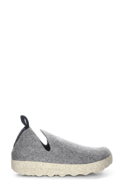 Shop Asportuguesas By Fly London Fly London City Slip-on In Concrete Tweed/ Felt